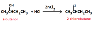 Chemical reaction about alcohols